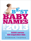 Cover image for Best Baby Names for 2013